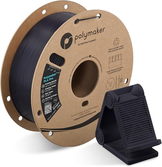 Polymaker PLA Pro 3D Printing Filament Dark Purple 1.75mm 1KG, High-Impact Tough PLA, Fast Printing up to 300mm/s, High Speed New Formula, Easy to Print on Most FDM Printers, No Enclosure Required