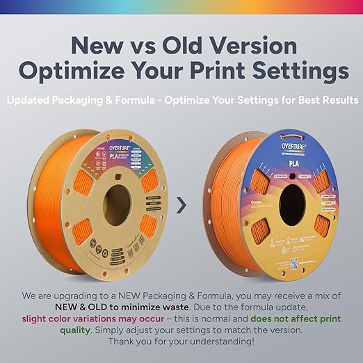 OVERTURE High Speed PLA Filament 1.75mm, Neatly Wound 3D Printer Filament 1kg Spool (2.2lbs) Rapid PLA, Dimensional Accuracy +/- 0.02 mm, Fit Most FDM 3D Printers (Orange)