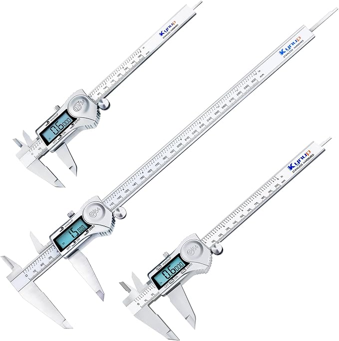 Kynup 0-12 Inch Digital Caliper, Calipers Measuring Tool with IP54 Waterproof Protection, Stainless Steel Design (150mm/200mm/300mm)