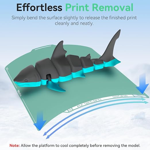 Energy-Saving Cold Build Plate for Bambu Lab X2D/P2S/P1S/A1/P1P/X1C/X1/X1E 3D Printers,257x257mm Double Sided Glossy+Matte Low-Temperature Print,Strong-Adhesion Platform(No Glue Required)-1PCS