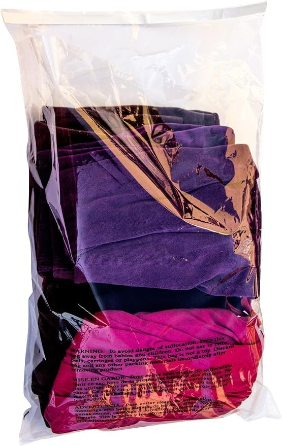 Poly Bags Suffocation Warning 300 Combo Pack 9x12 11x14 14x20 Resealable