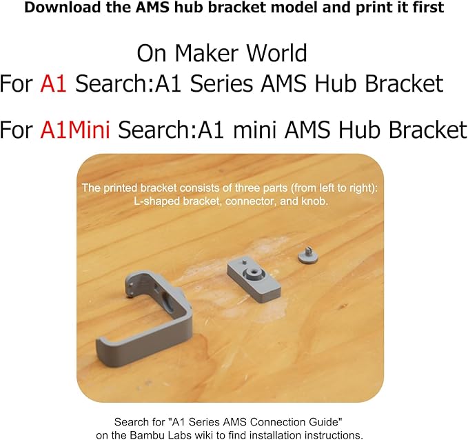 Original Bamboo AMS Hub for A1 A1 Mini,Connect Multiple AMS Units to Expand to 16 Filament Channels, Plug-and-Play AMS Expansion Hub Replace Filament Buffer for Multi-Color&Multi-Material 3D Printing