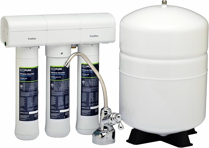 EcoPure ECOROF Reverse Osmosis Replacement Filter Set – Fits ECOP30 & Select Kenmore RO Systems – NSF-Certified – Reduces Lead, Chlorine, TDS & More – 6-Month Life – Easy Filter Changes (Pack of 6)