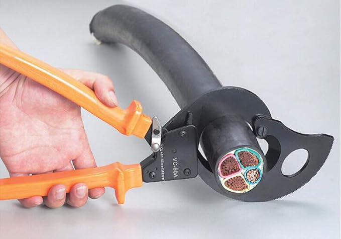 Ratchet Cable Cutters,Aluminum Copper Wire Cutters for Cutting electrical wire as Ratcheting Wire Cut Hand Tool (300mm2)