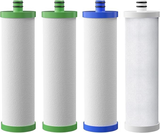 Waterdrop TST-UF Replacement Water Filter, 1-Year Replacement Pack, 4 Filters (2 x P1, 1 x U2, 1 x C3), Replacement for Waterdrop TST-UF & TST-B 3-Stage Under Sink Water Filtration System