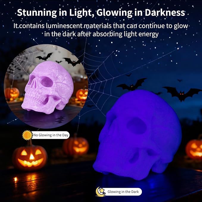 IEMAI Purple Glow in The Dark PETG Filament 1.75mm 1KG, Luminous 3D Printer Filament High-Brightness & Long-Lasting Glowing, Neat Wound & Easy Printing, Accuracy +/-0.02mm