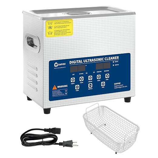6L Heated Ultrasonic Cleaner – Professional Digital Timer & Stainless Steel Tank, Heavy-Duty Cleaning Machine for Auto Parts, Jewelry, Glasses & Industrial Components | Heated Ultrasonic Cleaner,Professional Digital Timer&Stainless Steel Tank
