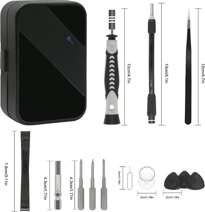 GMTOOLS Precision Screwdriver Set, 130 in 1 Electronics Magnetic Screwdriver Set with 120 bits Repair Tool Kit for Computer, PC, Laptop, Phone, Mac, Tablet, Home DIY, Game Consoles, Glasses, Watch