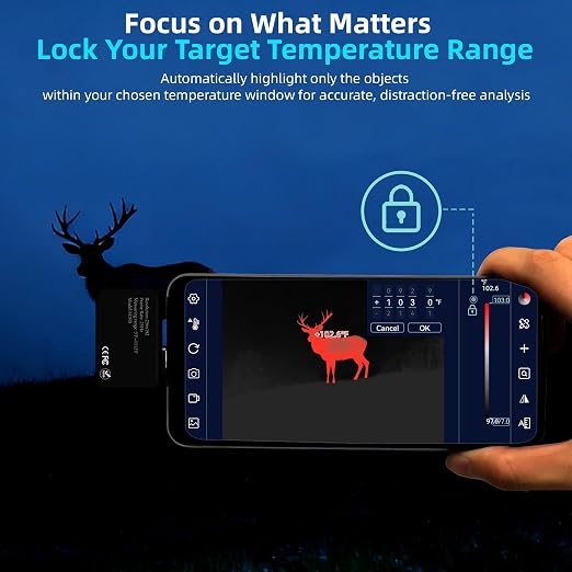 Android Thermal Camera 512x384 for Home HVAC Inspection | 256x192 IR, -4°F~1022°F, 2.8" LCD, for electrical, plumbing, automotive, DIY diagnostics