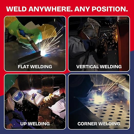 ATLASWELDER Flux Core Welding Wire, E71T-GS .035 Inch 10LB, Gasless Mild Steel MIG Welding Wire with Low Spatter for All Position Welding