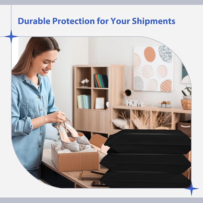 Fuxury Poly Mailers 17.7 X 22" 50 Pcs,Large Shipping Bags for Clothes,Black | Tear-resistant Shipping Envelopes,Durable Self Seal Mailing Bag,Waterpoof Large Polymailers For Business,Boutique & Online
