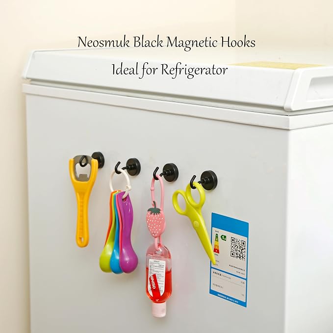 Neosmuk Magnetic Hooks, Cruise Ship Essentials, 26#,Black