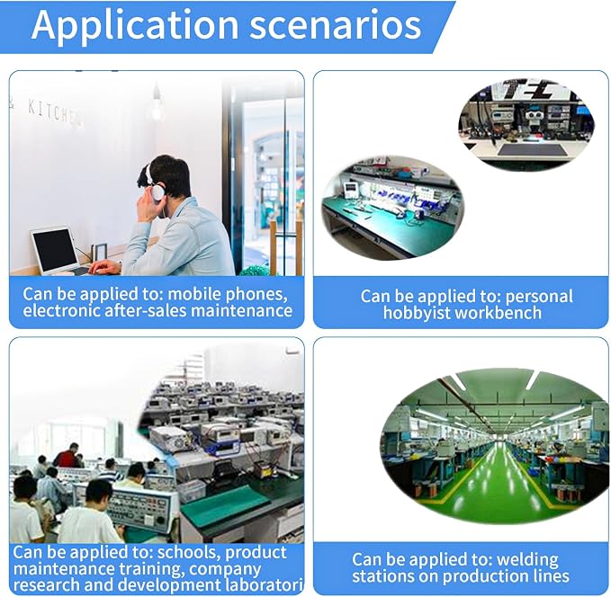 ATTEN-MS-300 3-in-1 Soldering Station, 110V Anti-Static Maintenance System, with 5 Air Nozzles, Suitable for Electronic Chip Maintenance