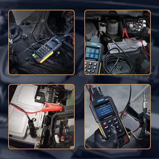 AUTOOL Multimeter Oscilloscope Automotive TRMS Digital Multimeter and Oscilloscope Kit 1000V 20A, with Test K line & CAN Bus Signal, Sensor Signal, Relay Test, Ignition Pulse Signal Test