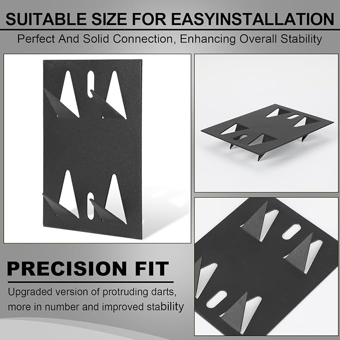 Blulu 25 Pcs Acoustic Panel Impaling Clips, 18 Gauge Galvanized Steel Sound Panel Wall Mount for Gypsum Board Plywood Masonry, Surface Mounting Impaling Clips for Acoustic Foam Panels (Black)