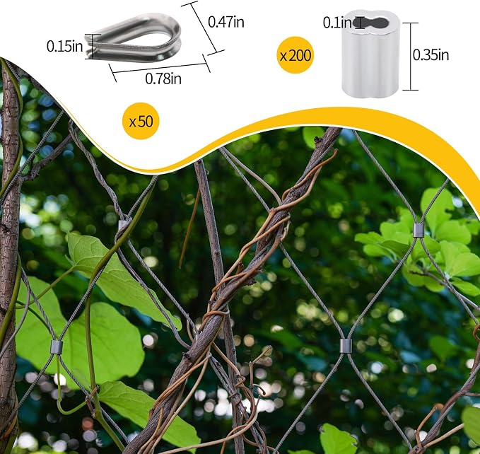 328ft 1/16" Wire Rope Set | for Railing, Decking, Hanging