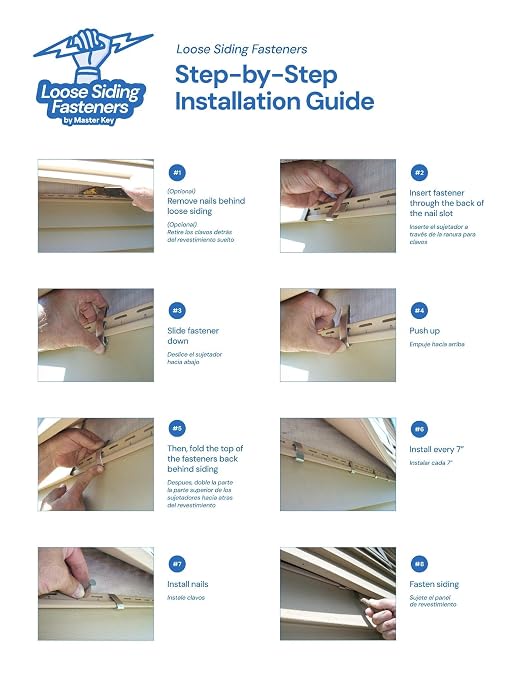 Help Secure Loose Vinyl siding that Will not Lock Together or continually unlocks - Pack of 20