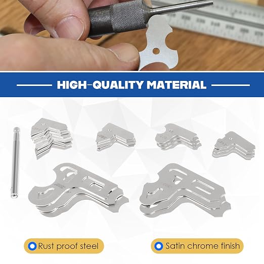 26 Pc Radius Gauge Set 0.010'' to 0.500'' Gauges with Holder, 3602-5025 Radius Measuring Tool