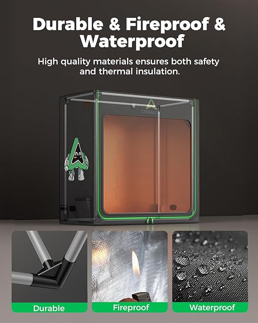 Creality Official Resin 3D Printer Enclosure with Fan Interface, 1000x500x1000mm Extra Large Space 3D Print Cover, Constant Temperature Dustproof Isolate Noise, Compatible with LCD Resin UV 3D Printer
