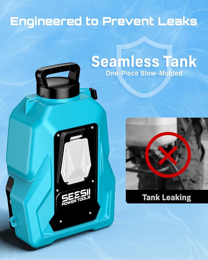 SEESII Backpack Sprayer Battery Powered with SEESII Suction Cups for Glass Lifting