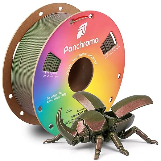 Polymaker Panchroma Starlight PLA Filament 1.75mm for 3D Printing, Meteor | Neatly Wound, Starry Sky PLA 1kg, Easy Print & Smooth Feeding, Compatible with Bambu Lab & Most 3D Printers
