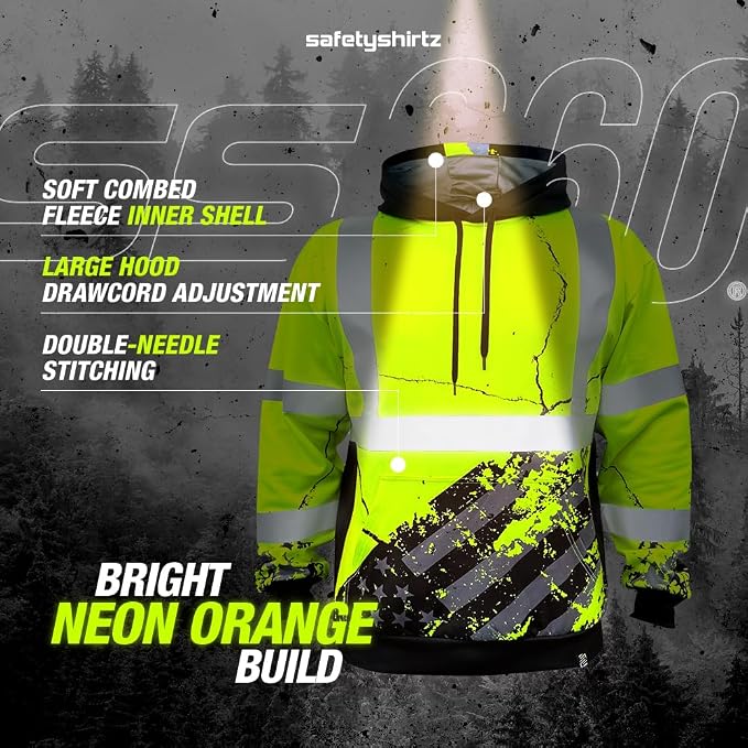 SafetyShirtz SS360 ANSI Class 3 Type R Graphic Hoodie