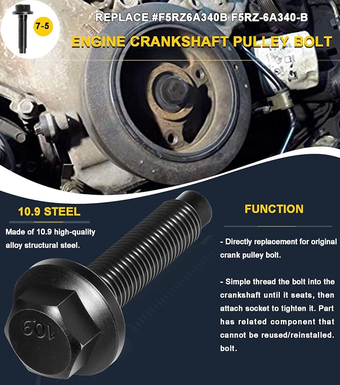 Timing Belt Tools Kit For Ford 4.6L 5.4L 6.8L 3V Engines, Valve Spring Compressor Tool, Cam Phaser Holding Tool, Timing Chain Wedge Tool, Crankshaft Position Holder, Cam phaser Mount Bolt, Pulley Bolt