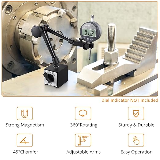 Neoteck 1" Digital Indicator Table Saw Gauge + 176lbs/80kg Magnetic Base