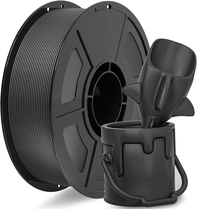 IEMAI Carbon Fiber PLA Filament 1.75mm Matte Black 1KG, Reinforced PLA-CF 3D Printer Filament High Rigidity, Dimensional Stability & Low Warpage, Easy to Print for Prototype Parts
