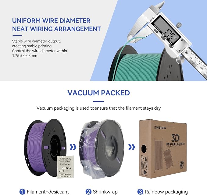 Kingroon Matte PLA Filament Bundle 1.75mm 3D Printer Filament Bundle, Tougher and Stronger, Matte Filament 10kg Dimensional Accuracy +/- 0.02 mm (10 Rolls Green)