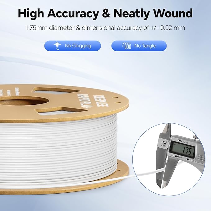 Rapid PLA Plus Filament 1.75mm, High Speed 3D Printer Filament Up to 600mm/s, PLA+ Filament Dimensional Accuracy +/- 0.02 mm Fits Most FDM 3D Printer, Cardboard Spool 4 Pack 1kg Brown