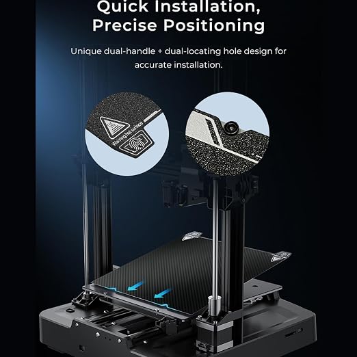 Creality K1 Max Dual-Sided PET + PEI Build Plate, 3D Printer Parts Printing Plate Glossy PET + Matte PEI Flexible Steel Platform for K1 Max, Ender 3 Max/Neo, Ender 3 S1 Plus