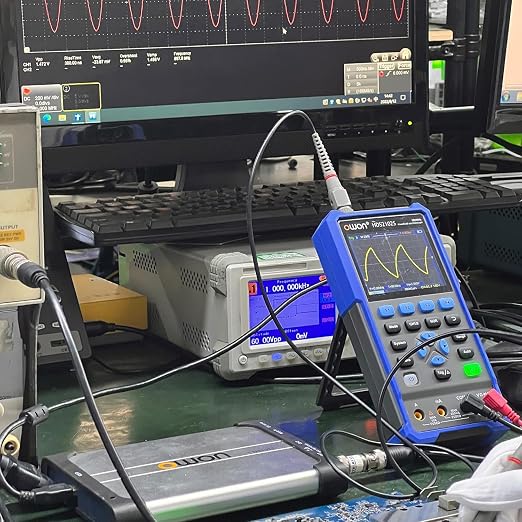 OWON Handheld Oscilloscope Multimeter, 2 Channels, 200MHz Bandwidth, 1GS/s Sampling Rate, 20000 Counts, 3 in 1 Portable Digital Automotive Oscilloscope, Voltage, Current, Capacitor HDS2202S