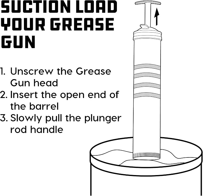Powerbuilt Mini Pistol Grip Grease Gun with 6 Inch Extension Pipe Attaches at 0 or 90 Degrees, Push Button Air Bleeder Valve; Uses Standard 3 Ounce Cartridges - 648755