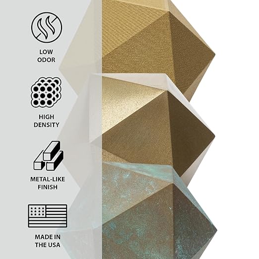 Protopasta Brass Filled PLA 3D Printer Filament | ProtoPlant Metal-Filled PLA Plastic Printer Filament with 60% Brass | Polish and Patina Friendly Metal Composite Filament | 500g Metallic Spool