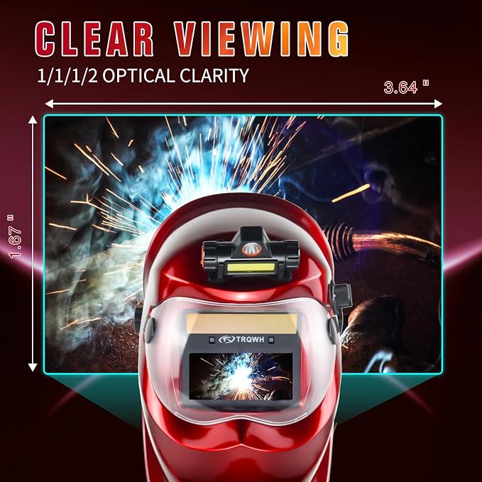 TRQWH Portable Welder Machine 110V ARC Handheld Welder & Auto Darkening Welding Helmet