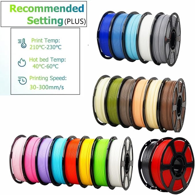 PLA Plus1.75mm 6KG Bundles Blue Series PLA+ 3D Printer Filament | 6 x 1kg Bundles: Royal Blue+Black+Navyblue+Iceblue+White+Silvergray ;neatly wound,tangle-free for most FDM printers