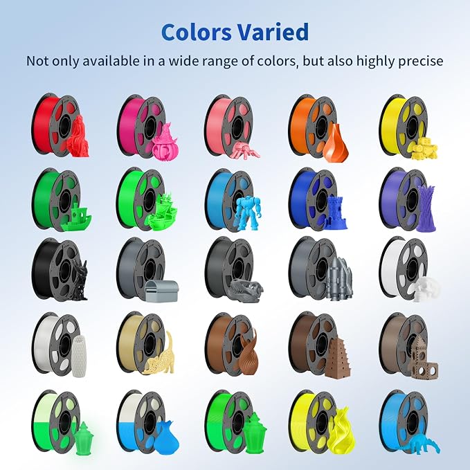 ANYCUBIC PLA Filament 1.75mm Bundle, 3D Printing PLA Filament 1.75mm Dimensional Accuracy +/- 0.02mm, 1KG Reusable Spool (2.2 lbs), 2KG Texture Grey+White