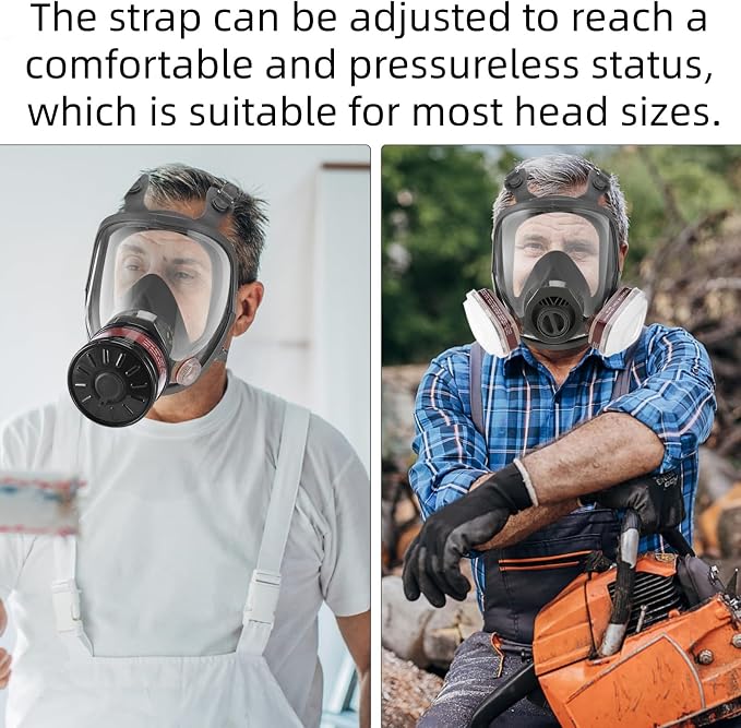 Gas Mask for Chemical, Full Face Respirator for Spray Paint