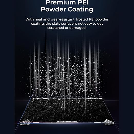 Creality K1 Texture PEI Build Plate Kit, Flexible Spring Steel Platform with Texture PEI Surface and Magnetic Base Sheet Kit for K1, Ender 3 S1/Pro, Ender 3 V3 SE, Ender 5 S1 3D Printer 235x235mm