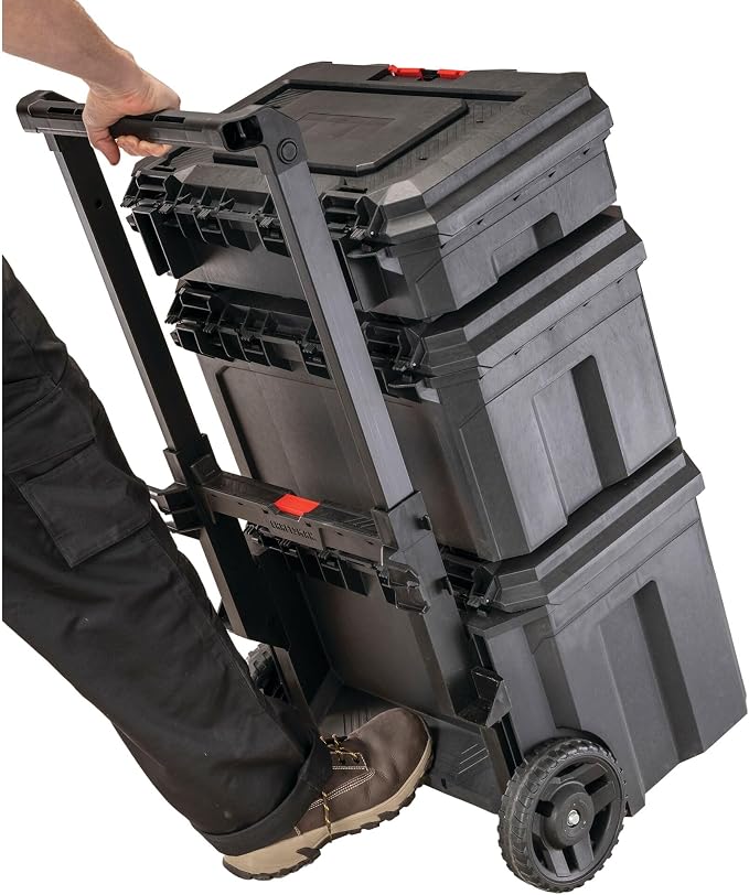 CRAFTSMAN VERSASTACK XL Tool Box with Wheels, Waterproof, Stackable System, Portable Rolling Storage for Indoor/Outdoor Use, 22.5 Inch (CMST21445)