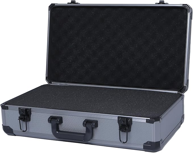 21in Reinforced Aluminum Hard Case with DIY Customizable Foam Inserts (20.7 x 11.3 x 5.6in Interior)