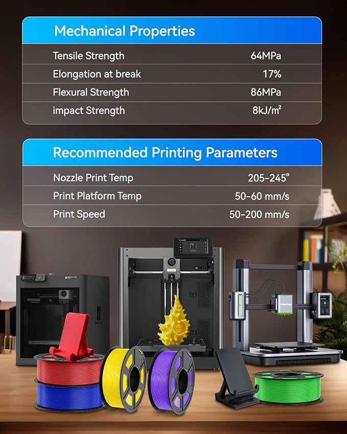 JAYO PLA+ Filament 1.75mm Brown 1.1KG, PLA Plus 3D Printer Filament | Tougher and Stronger, Neatly Wound, Vacuum Sealed, Dimensional Accuracy +/- 0.02 mm, Fit Most FDM 3D Printers