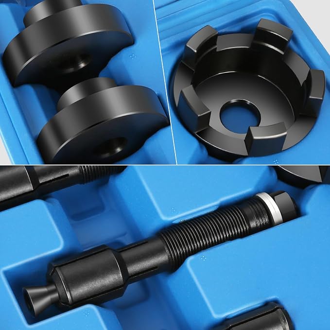 DNA Motoring Wheel Bearing Puller Tool Kit Compatible with 2000-2020 Most Harley Davidson Motorcycles, Wheel Bearing Removal and Installation Tool for 0.75" 1" 25mm Bearings, TOOLS-00557