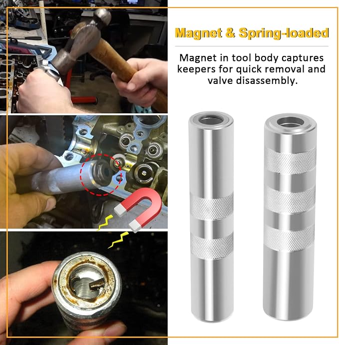 LAIKOU 36050 Valve Keeper Remover Installer Kit Valve Spring Compressor Removal Tool fit for Toyota Four Cylinder & Chrysler New World Engines with Valve Stems from 4.5 to 7.5mm and 5/16" to 3/8"