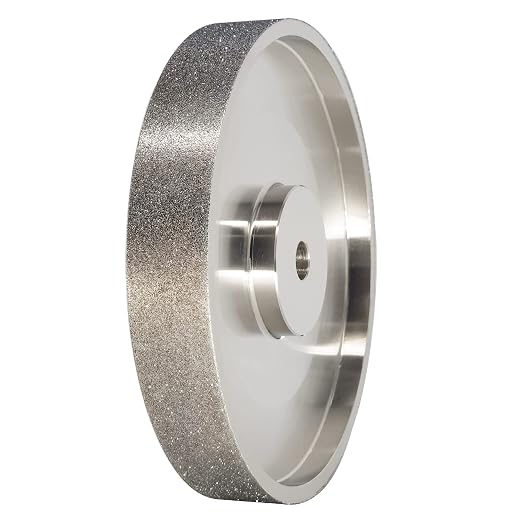 CBN Grinding Wheel, Dia 6" x 1" Wide with 1/2" Arbor, Diamond Grinding Wheel for Sharpening High Speed Steel, Grit 80