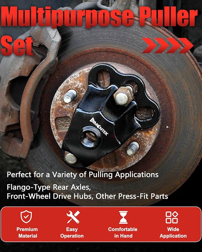 9-Way Slide Hammer Puller Set, Front Wheel Hub Remover & Rear Wheel Axle Removal Tool, Heavy Duty Bearing Puller Set with Carry Box