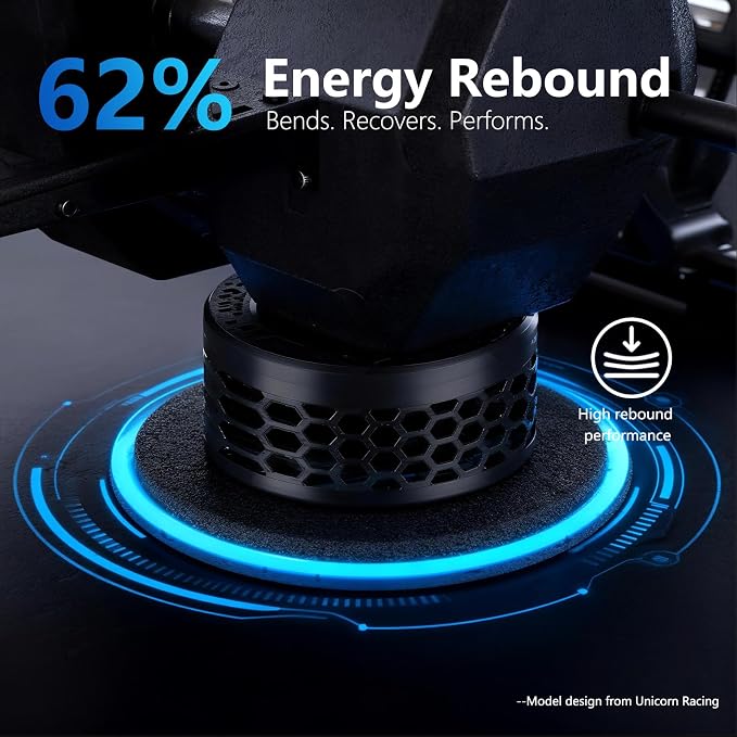 Siraya Tech Rebound PEBA 85A Flexible Filament, The Super TPU | Softer 85A Durometer for High Flexibility | 62% Energy Return, Lightweight, Nylon-Based Durability | 3D Printer Filament (Black, 800g)