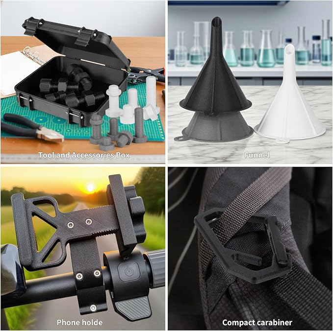 IEMAI PLA Glass Fiber Filament 1.75mm Matte Black 1kg, Reinforced PLA-GF 3D Printer Filament for High Stiffness, Dimensional Stability & Low Warpage, Easy to Print