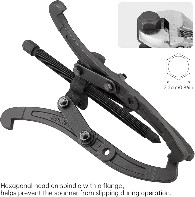 ChgImposs 14 Inch 2 Jaw / 3 Jaw Gear Puller, Multifunction Standard Carbon Steel Bearing Puller with 4 Single Hole Claw Pullers for Car/Mechanical Repairing
